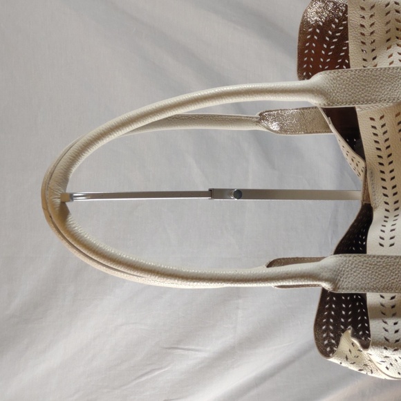 Calvin Klein Ivory Tote w/Tassel & Perforated Design - Picture 6 of 16